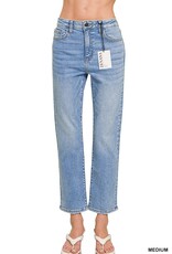Miss Bliss Zen Cropped 5 Pockets Basic Denim-Med Wash