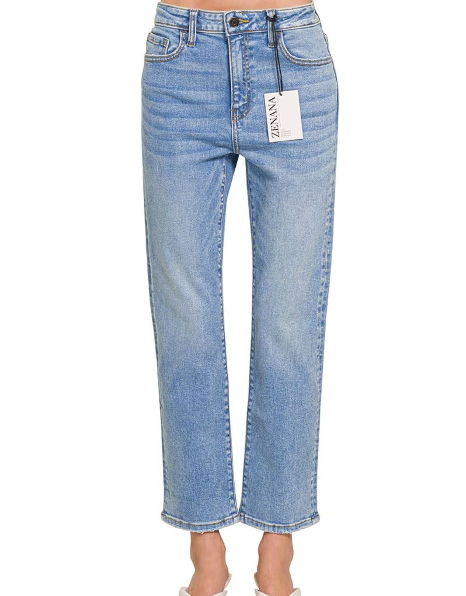 Miss Bliss Zen Cropped 5 Pockets Basic Denim-Med Wash