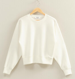 Miss Bliss Crew Neck Sweatshirt-White