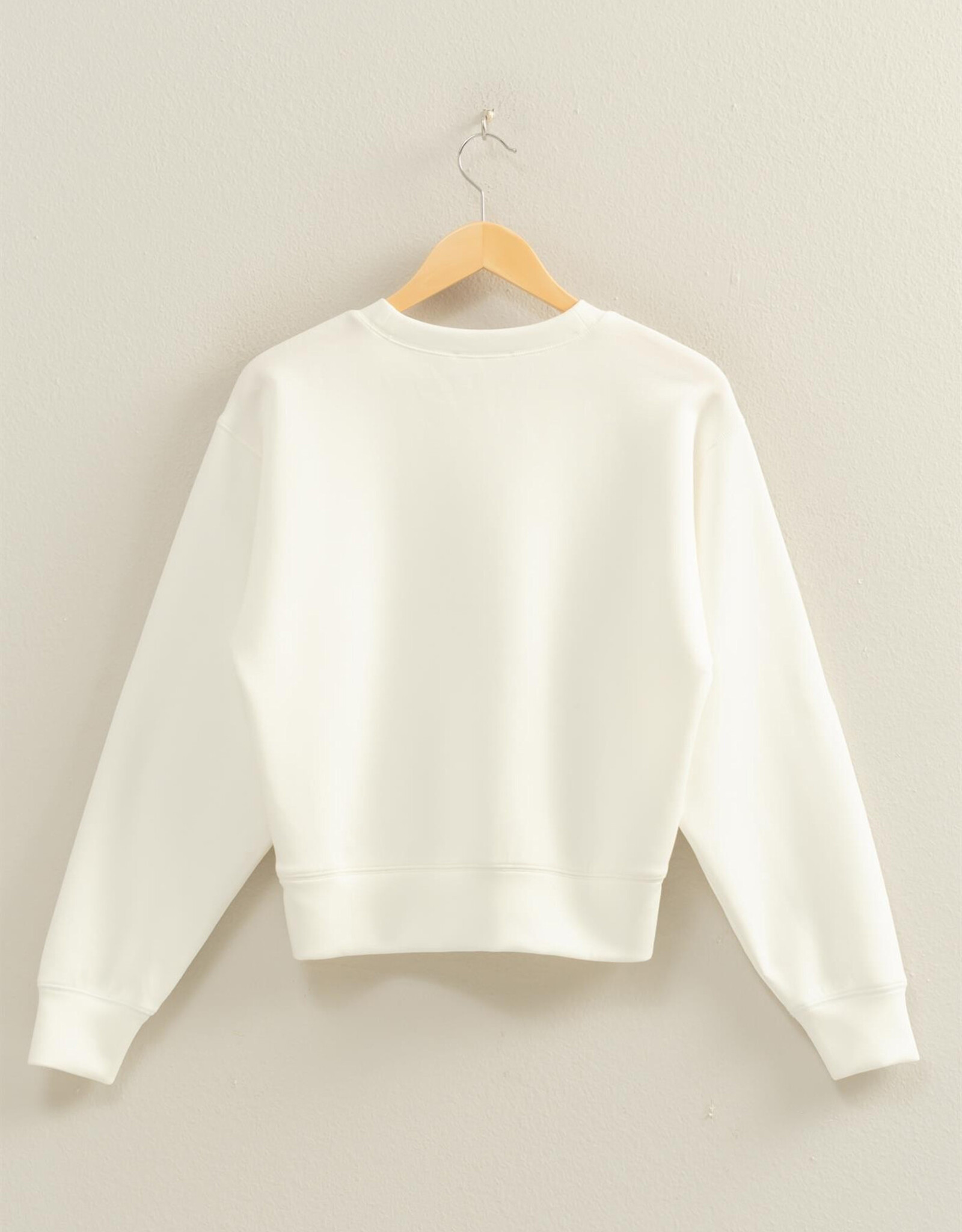 Miss Bliss HYFVE Crew Neck Sweatshirt-White