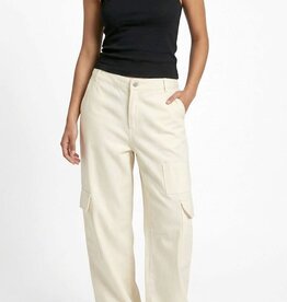 Miss Bliss Elastic Waist Wide-leg Cargo Pants