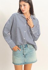 Miss Bliss HYFVE Striped ButtonUp Poplin Shirt