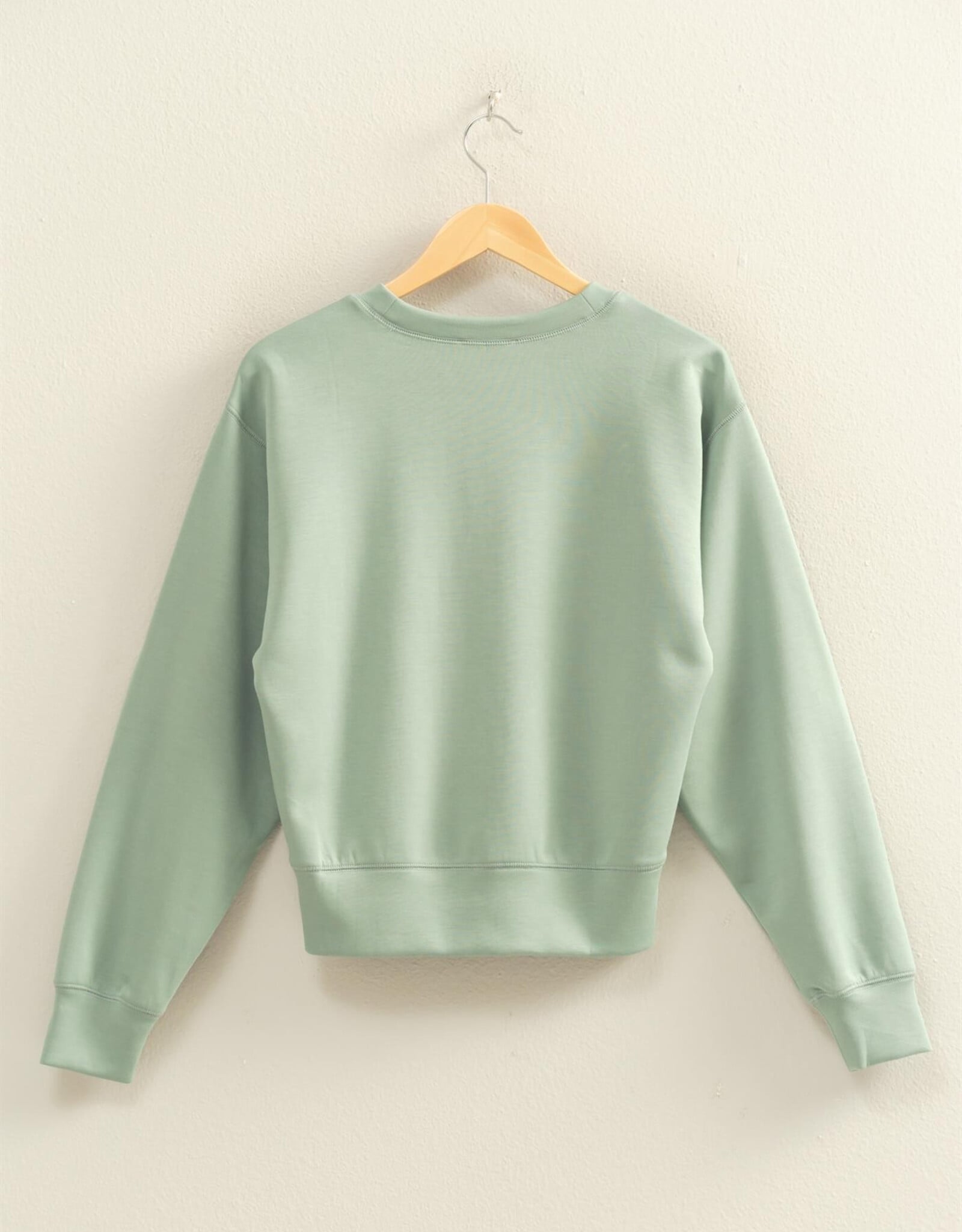 Miss Bliss HYFVE Crew Neck Sweatshirt-Sage