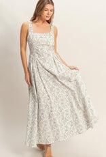 Miss Bliss HYFVE Floral Print Empire Waist Dress-Blk&White