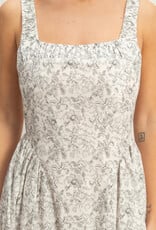 Miss Bliss HYFVE Floral Print Empire Waist Dress-Blk&White