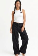Miss Bliss Hyfve Elastic Waist Wide-leg Cargo Pants-Blk