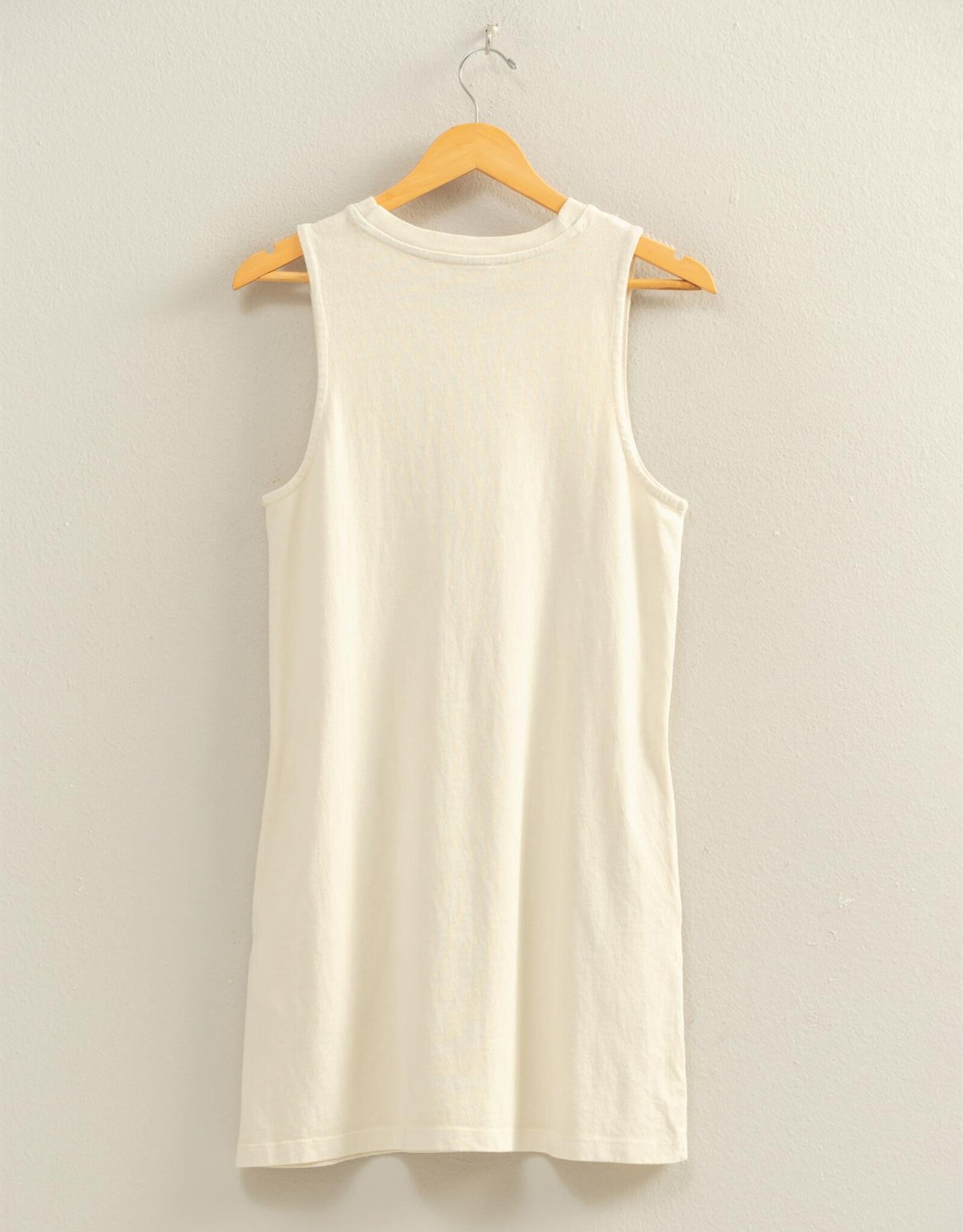 Miss Bliss HYFVE Pigment Dyed Slvls Mini Dress-Alpaca