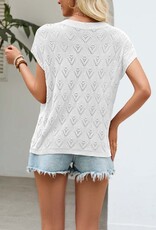 Aiw Cream Crochet SS Top