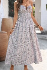 Miss Bliss Aiw purple Floral Spag Strap Maxi Dress-