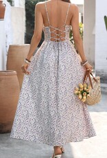 Miss Bliss Aiw purple Floral Spag Strap Maxi Dress-