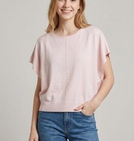 Miss Bliss Dream Chic Sweater Top-Pink Salt