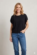 Miss Bliss Dream Chic Ss Sweater Top-Black