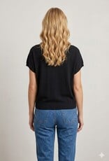 Miss Bliss Dream Chic Ss Sweater Top-Black