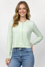 Miss Bliss Dream Slim Fit Button Up Cardigan-Mint