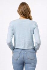Miss Bliss Dream Slim Fit Button Up Cardigan-Sky Blue