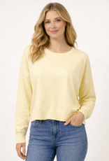 Miss Bliss Dream Front Seam Round Neck Pullover-Butter