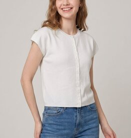 Miss Bliss Dream Charming Cardi Top-Off White