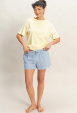 Miss Bliss HYFVE Striped Drawstring Waist Shorts-Blue