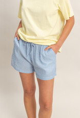 Miss Bliss HYFVE Striped Drawstring Waist Shorts-Blue