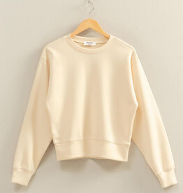 Miss Bliss Classy Crew Neck Sweatshirt-Alpaca