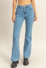 Miss Bliss HYFVE High-Waisted Flared Jeans-Medium Wash