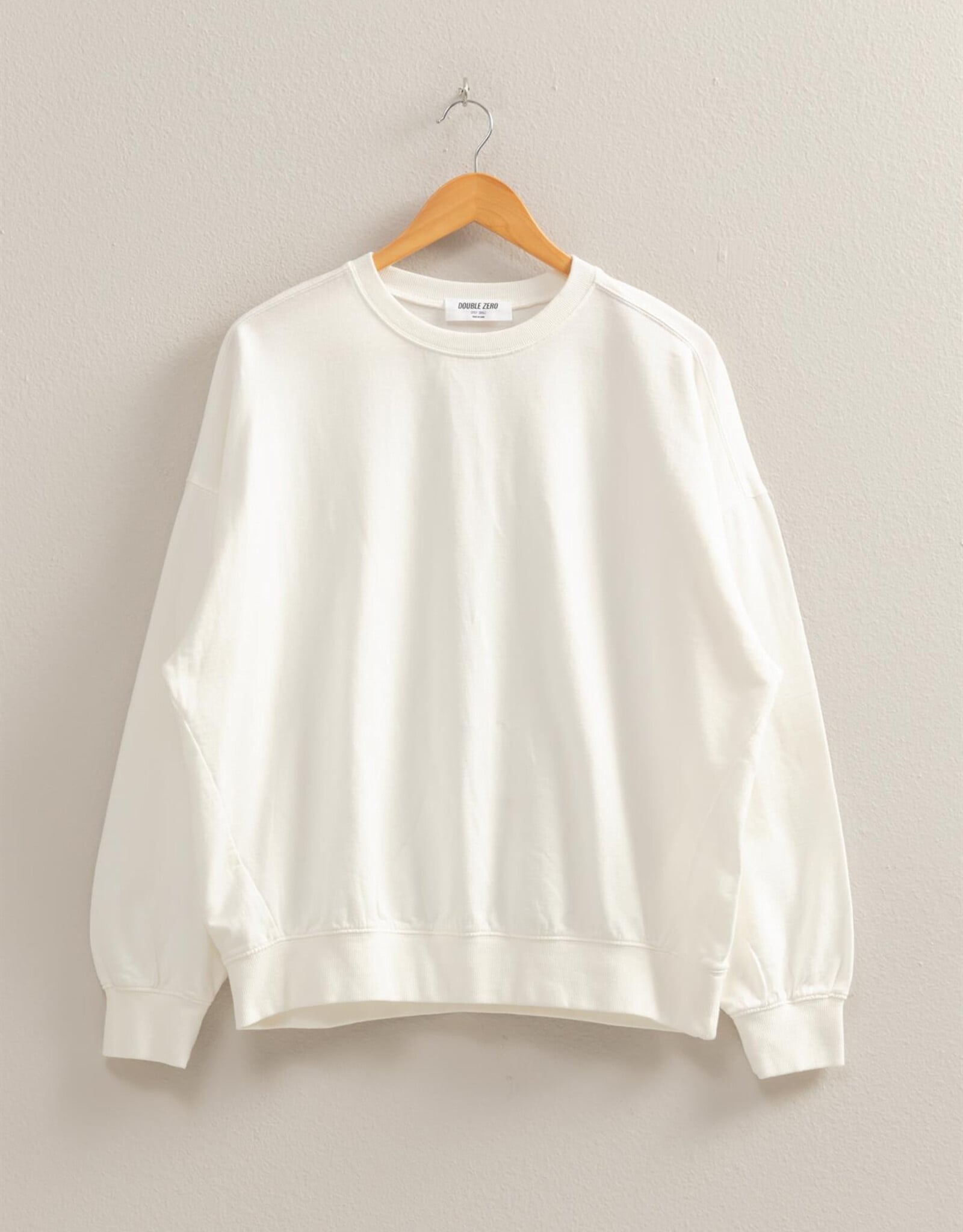 Miss Bliss HYFVE Long Sleeve French Terry Sweatshirt-White