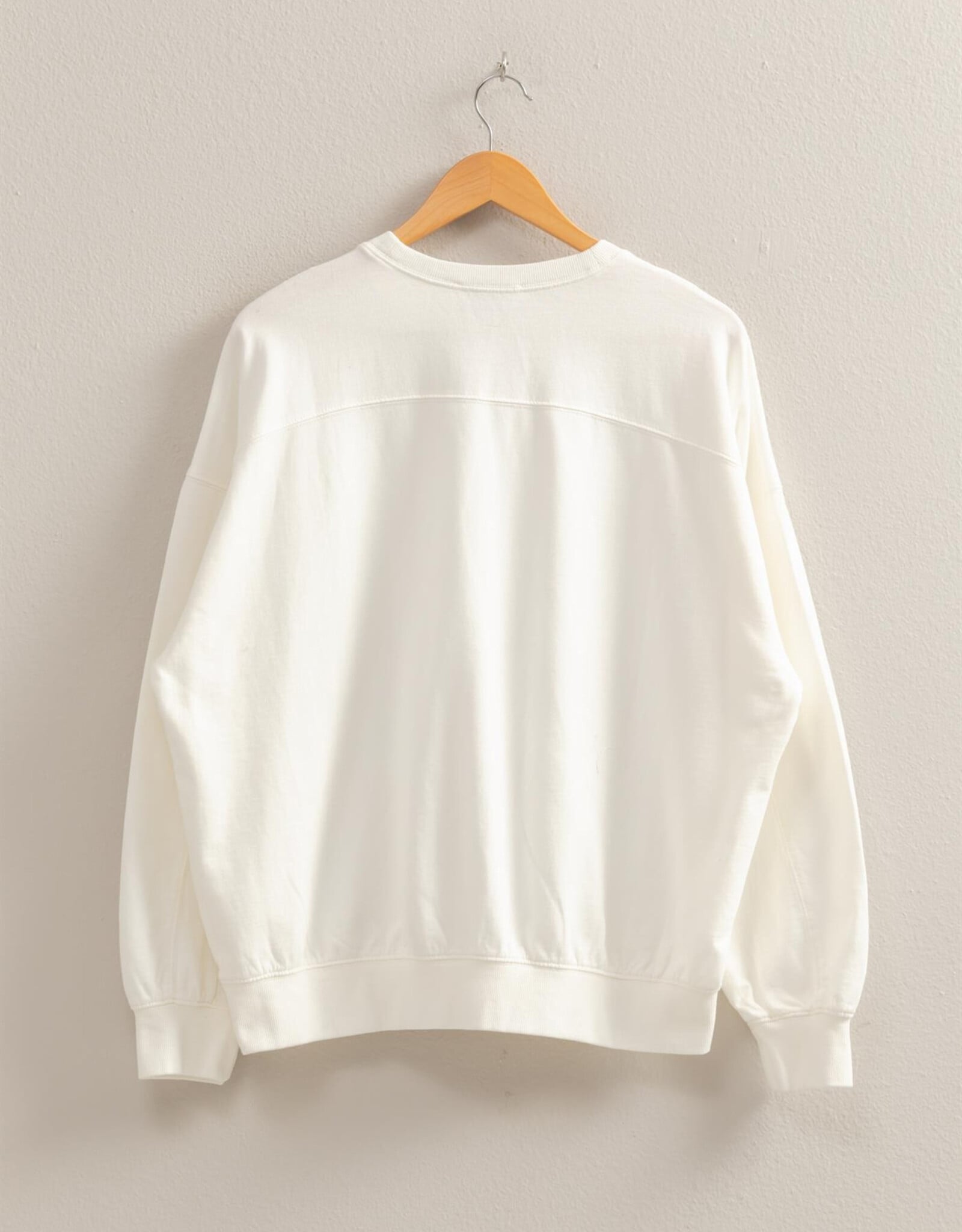 Miss Bliss HYFVE Long Sleeve French Terry Sweatshirt-White