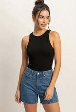 Miss Bliss HYFVE Sleeveless Tank Top Bodysuit-Black