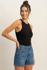 Miss Bliss HYFVE Sleeveless Tank Top Bodysuit-Black