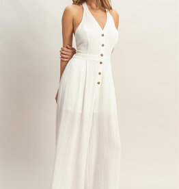 Miss Bliss The Ivory Halter Jumpsuit