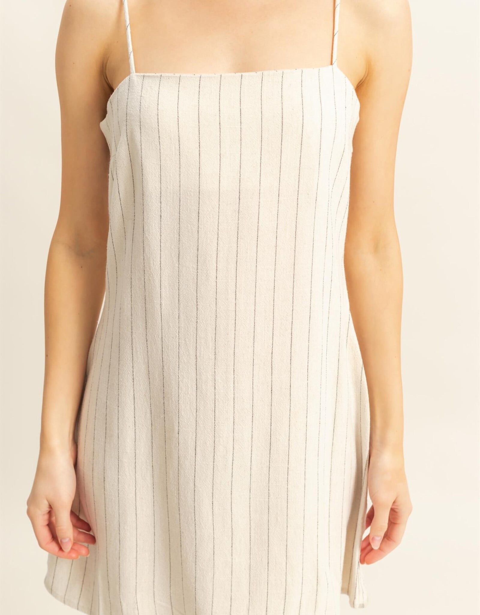Miss Bliss HYFVE Stripe Shirt And Dress Set-White