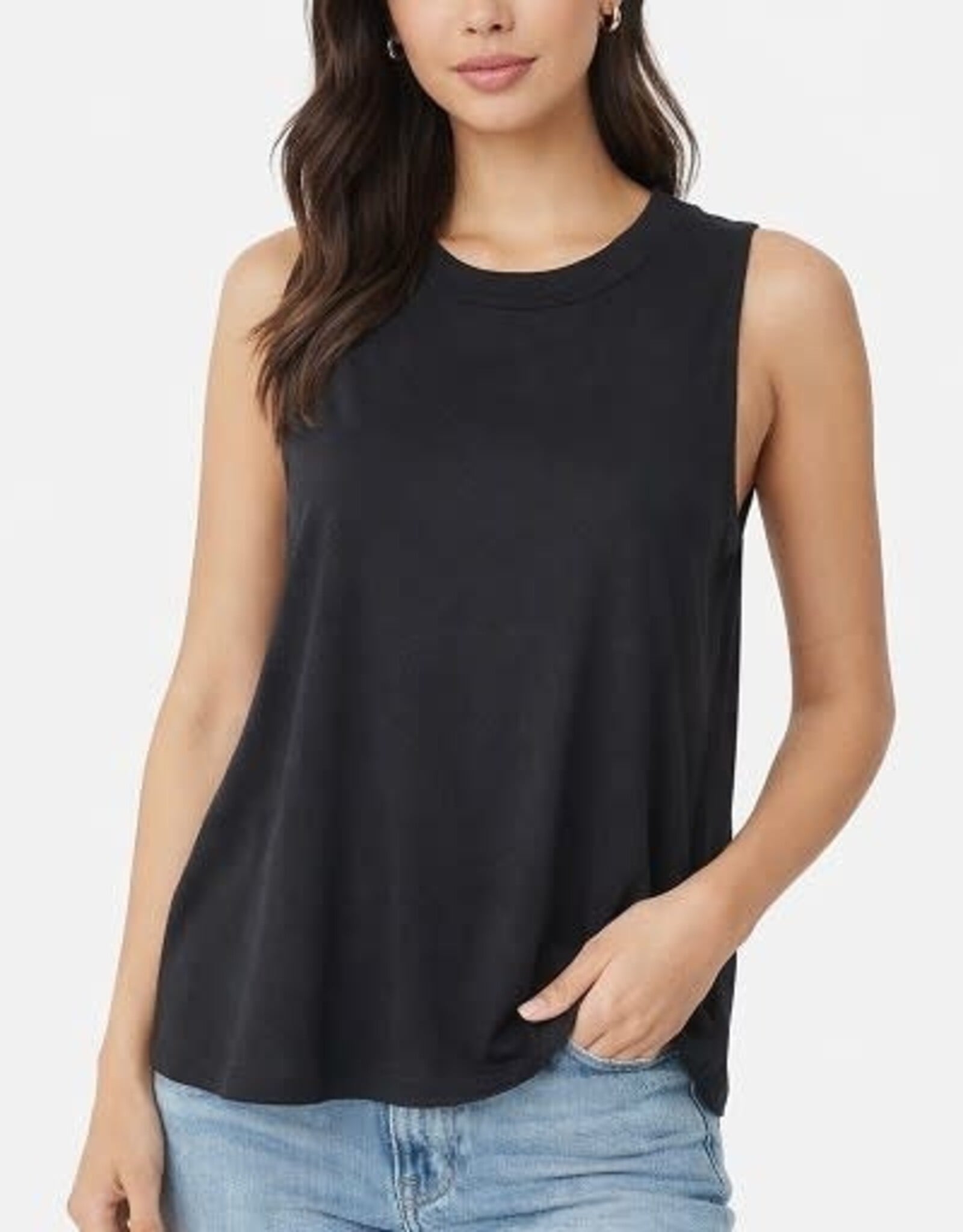 Miss Bliss CC Slvls Timeless Crew Neck Tank-Black