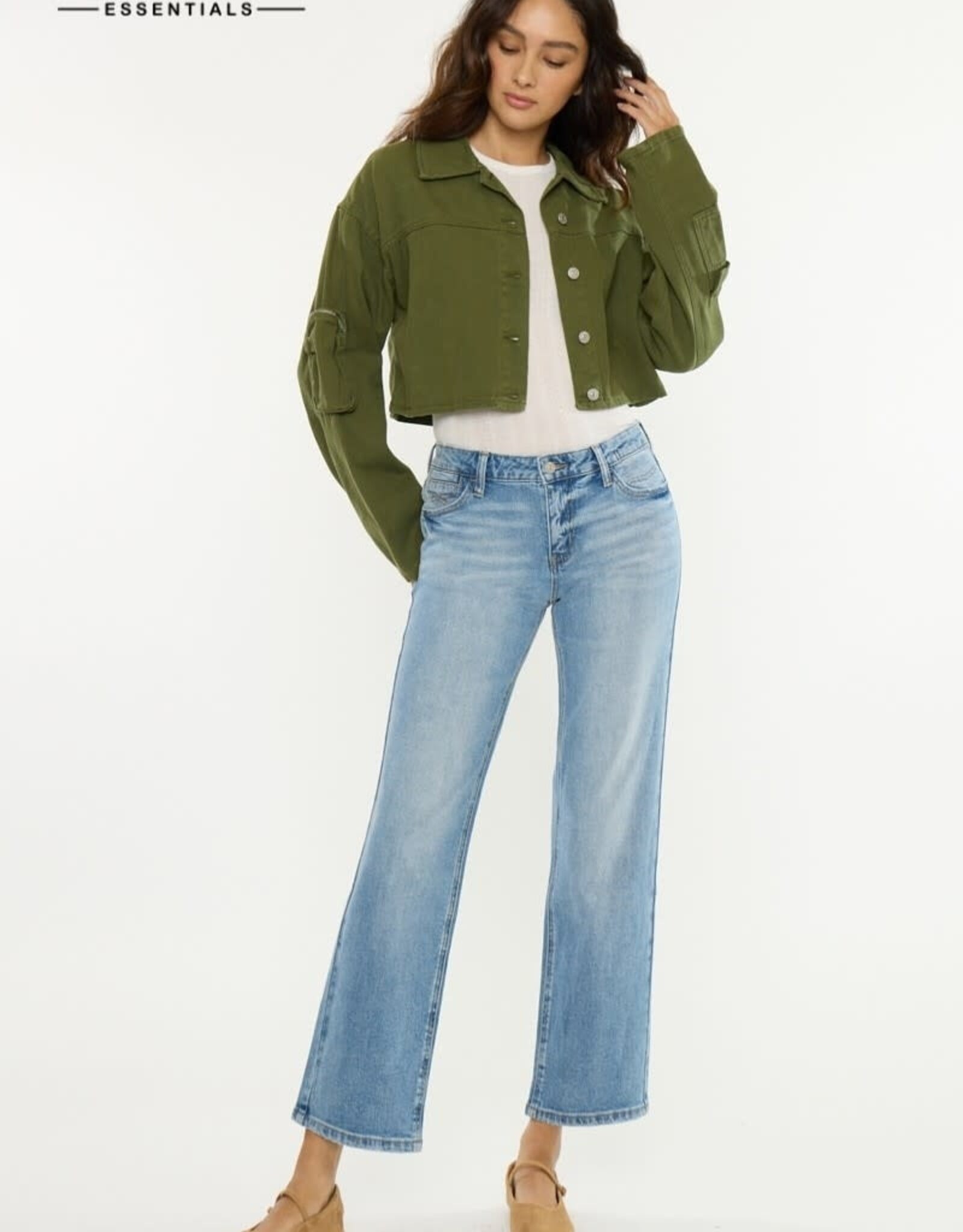 Miss Bliss Kancan Lost Mid Rise True Straight-