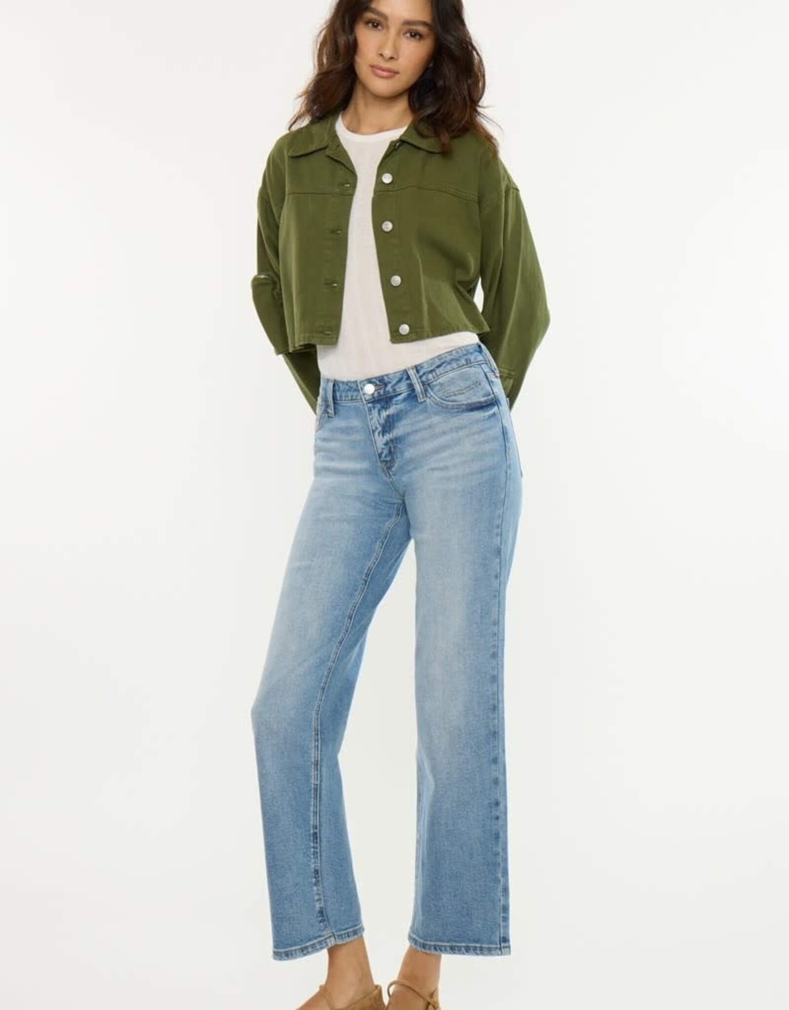 Miss Bliss Kancan Lost Mid Rise True Straight-