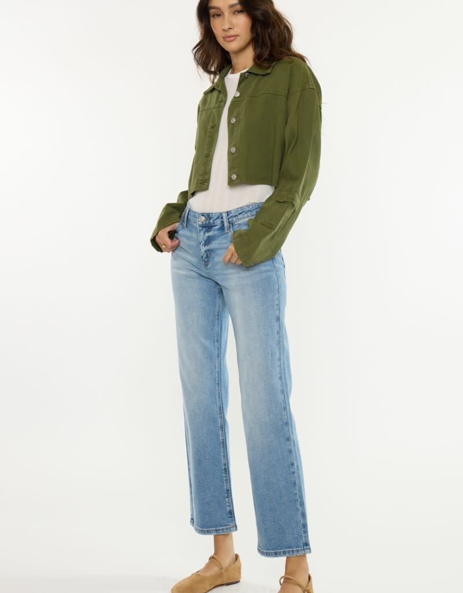 Miss Bliss Kancan Lost Mid Rise True Straight-