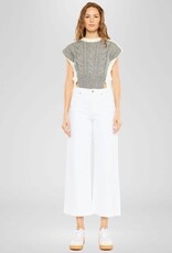 Miss Bliss Open Pack High Rise Crop Wide Leg Jeans-White