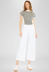 Miss Bliss Open Pack High Rise Crop Wide Leg Jeans-White