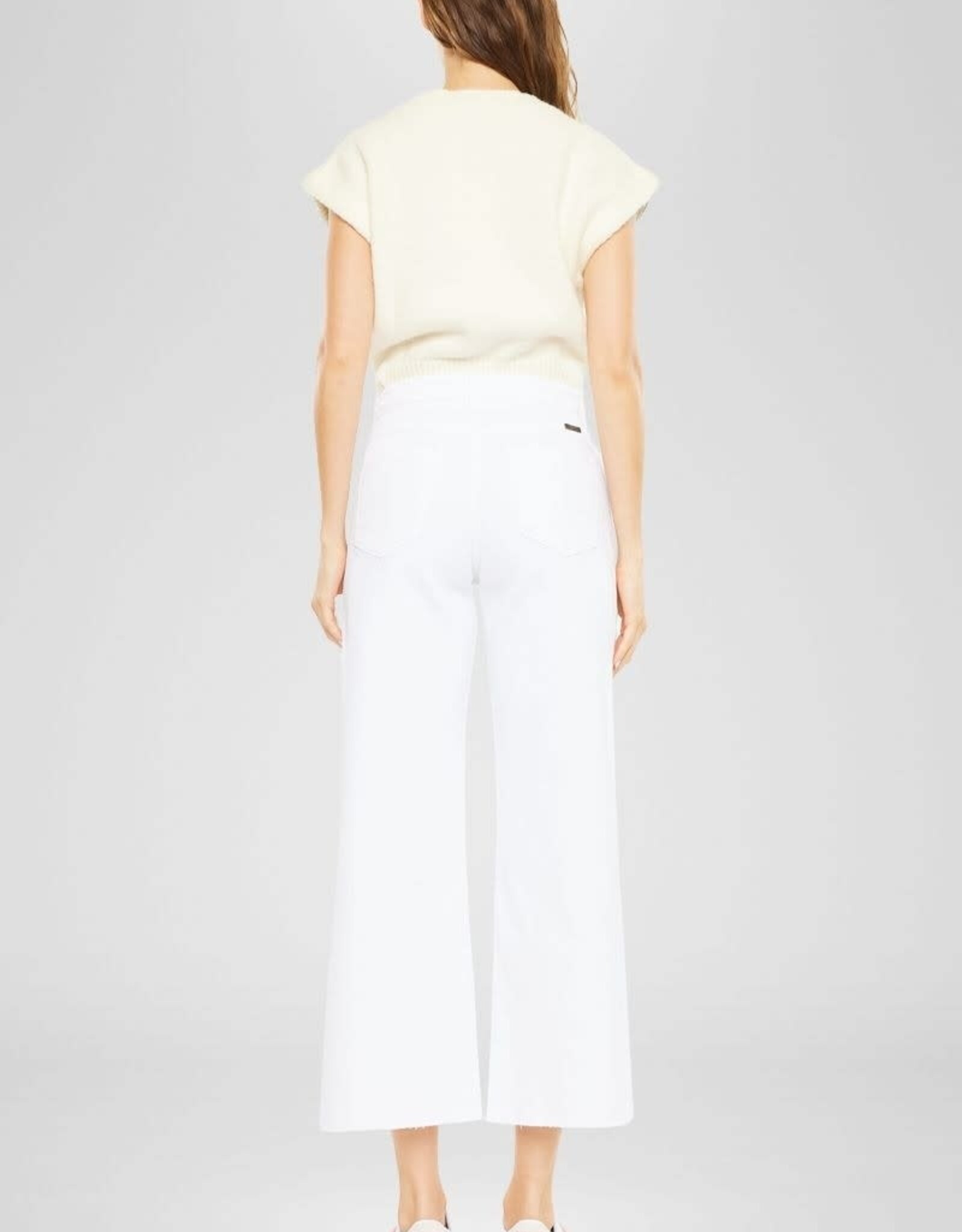 Miss Bliss Open Pack High Rise Crop Wide Leg Jeans-White
