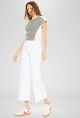 Miss Bliss Open Pack High Rise Crop Wide Leg Jeans-White