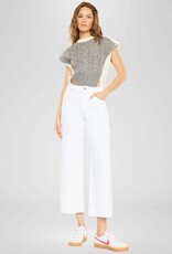 Miss Bliss Open Pack High Rise Crop Wide Leg Jeans-White