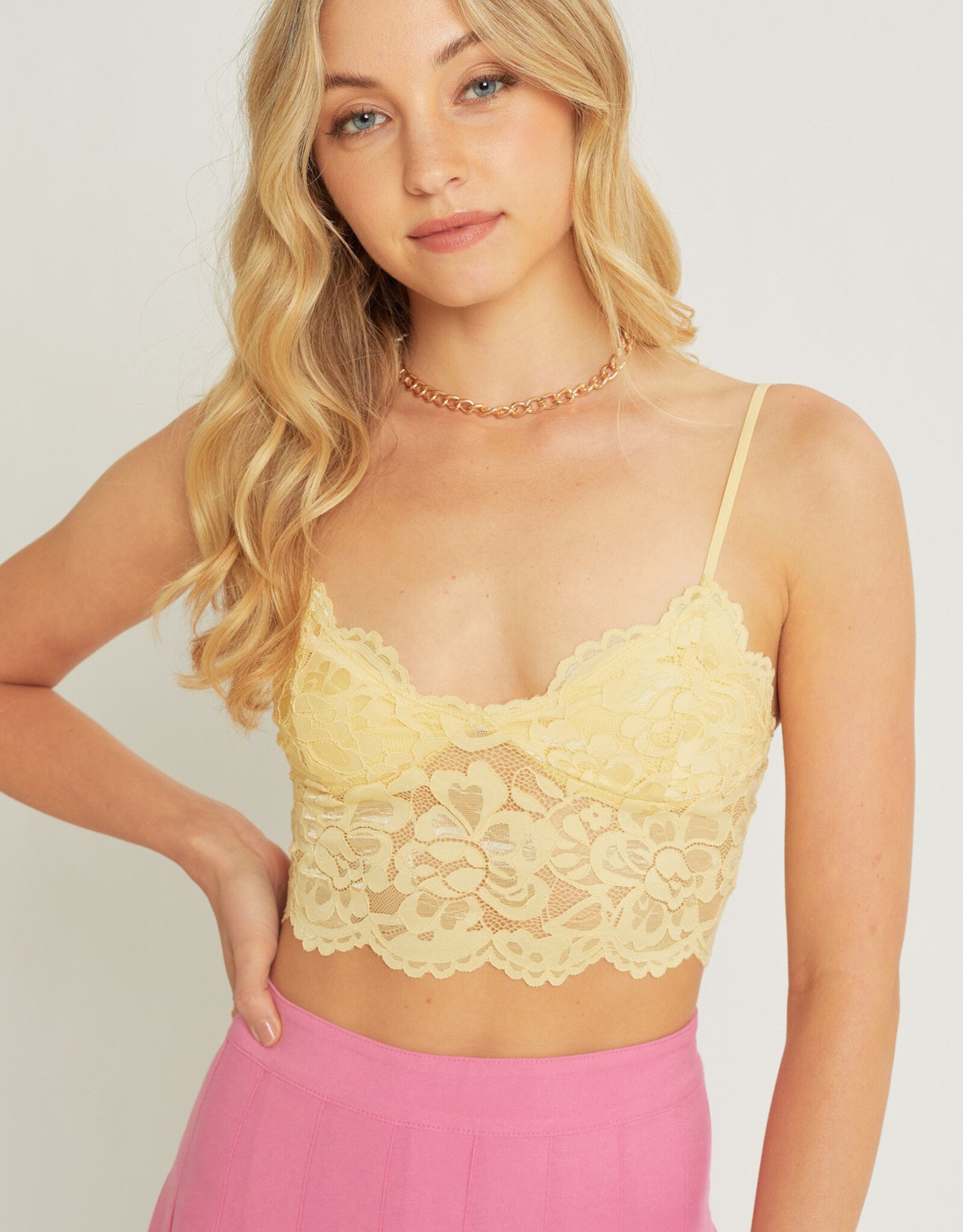 Miss Bliss LT Floral Lace Scoop Neck Bralette