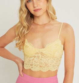 Miss Bliss Floral Lace Scoop Neck Bralette - 3 Styles