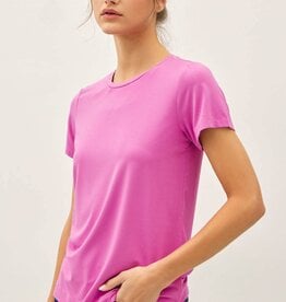 Miss Bliss BC Bamboo/modal Basic Round Neck T Shirt-Berry Smoothie