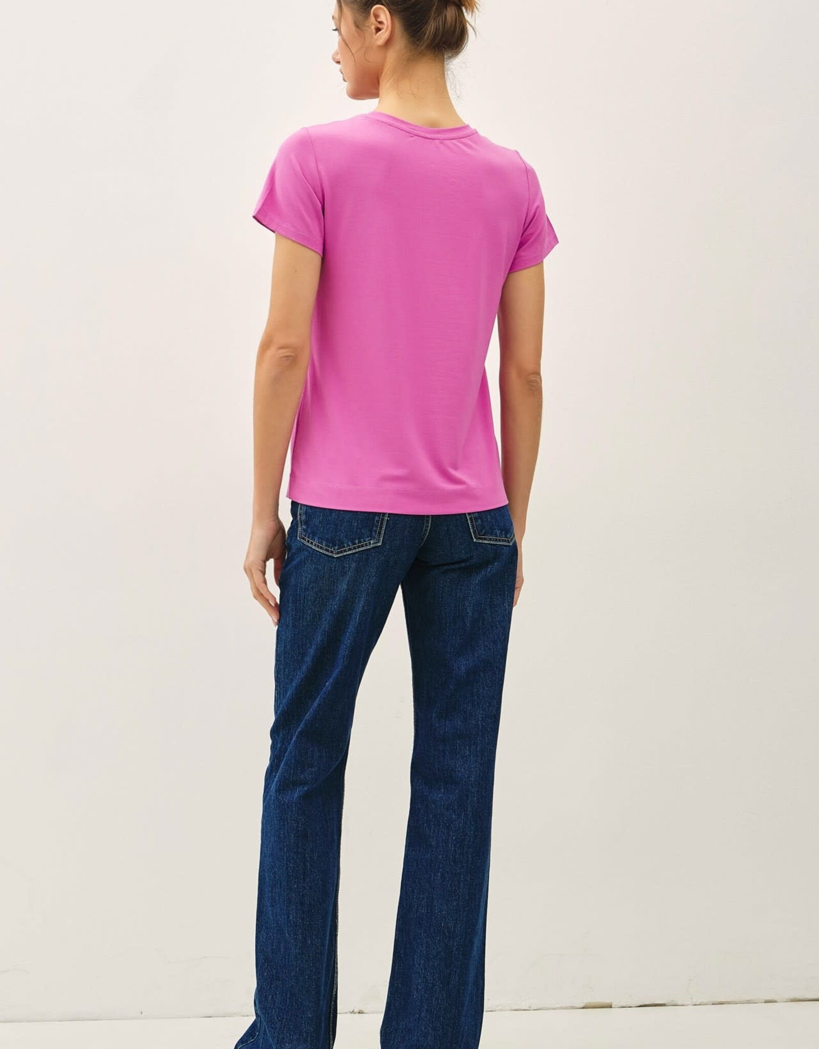 Miss Bliss BC Bamboo/modal Basic Round Neck T Shirt-Berry Smoothie