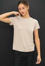 Miss Bliss BC Bamboo/modal Basic Round Neck T Shirt-Stone
