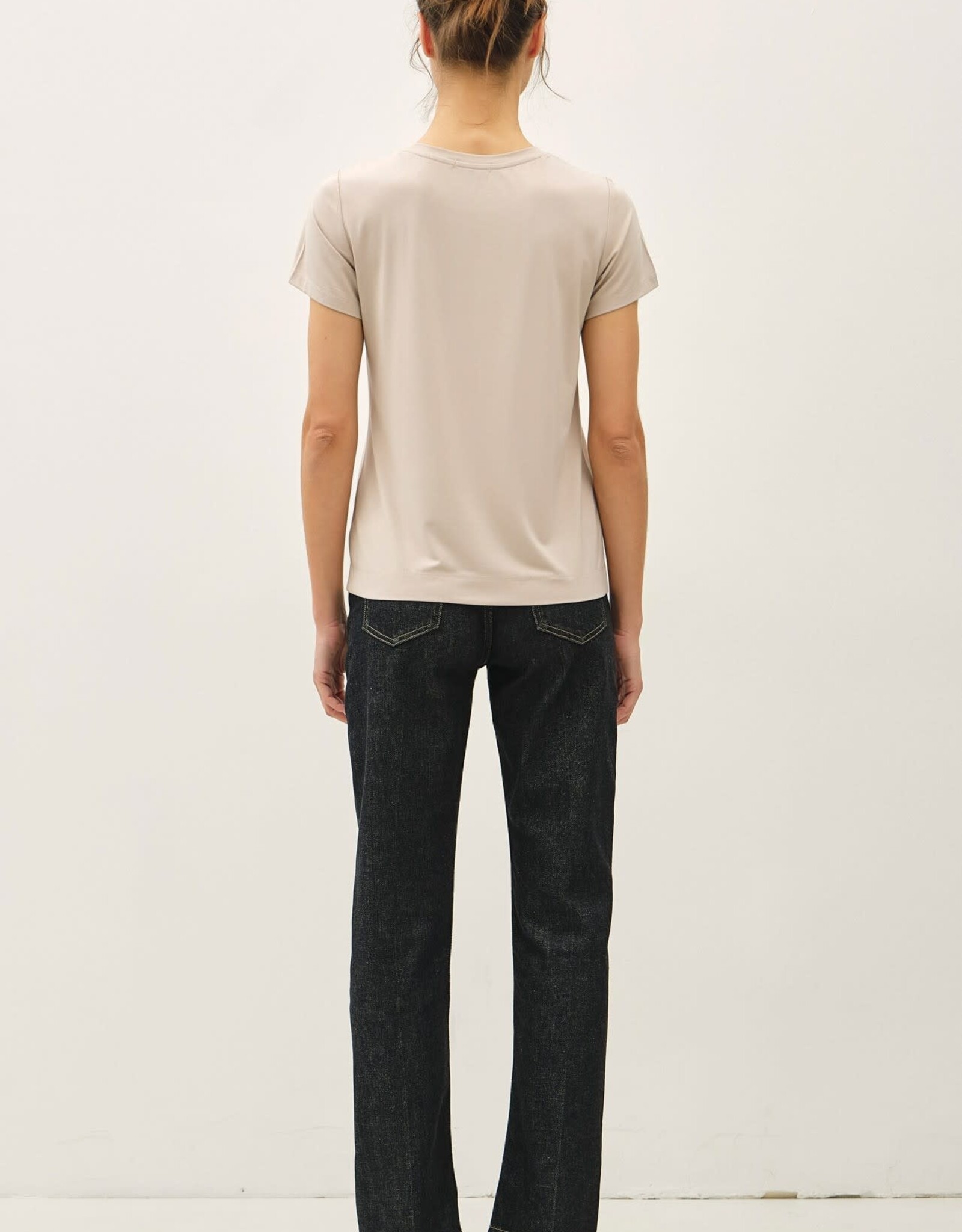 Miss Bliss BC Bamboo/modal Basic Round Neck T Shirt-Stone