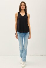 Miss Bliss BC Soft Core V Neck Tank- Black