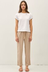 Miss Bliss BC Lara Tencel Ankle Pants- Sand