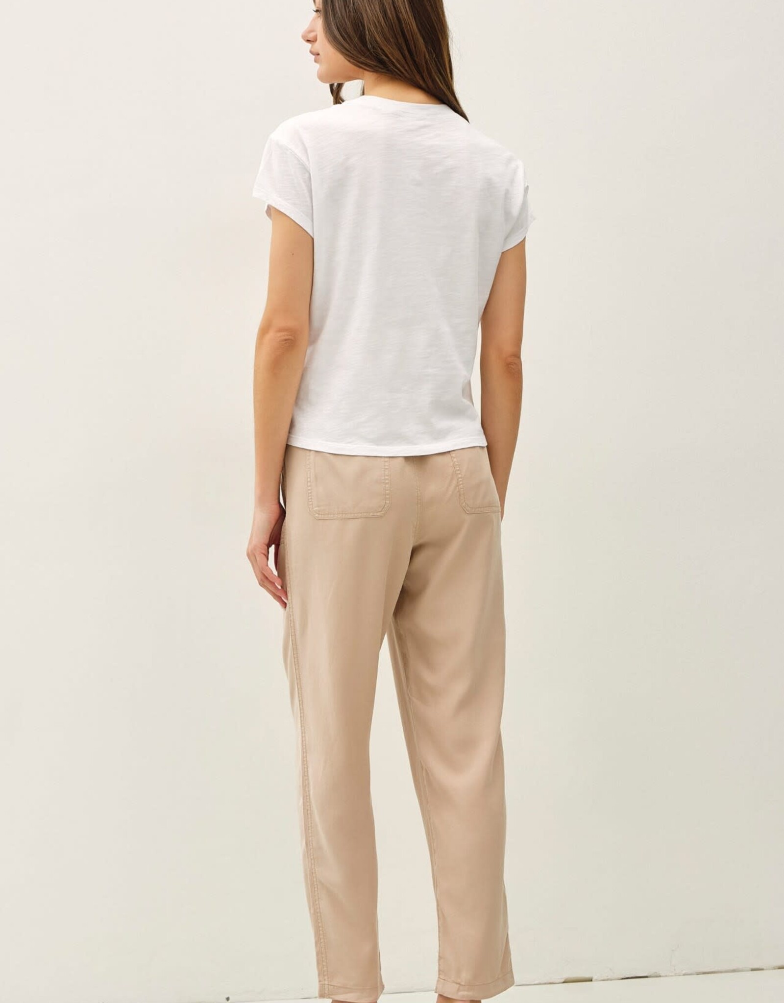 Miss Bliss BC Lara Tencel Ankle Pants- Sand