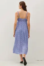 Miss Bliss BC Printed Midi Sundress- Blue